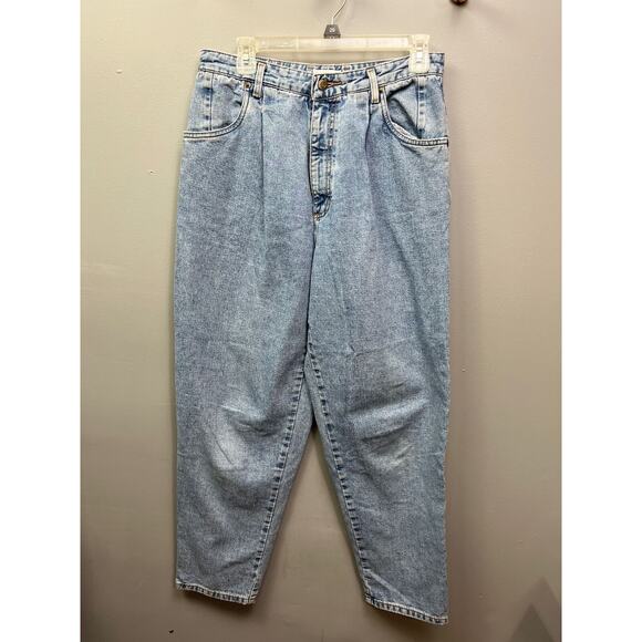 Talbots Mom Jeans Petite size 12P High Waist light wash Vintage Tapered Denim - Picture 1 of 8